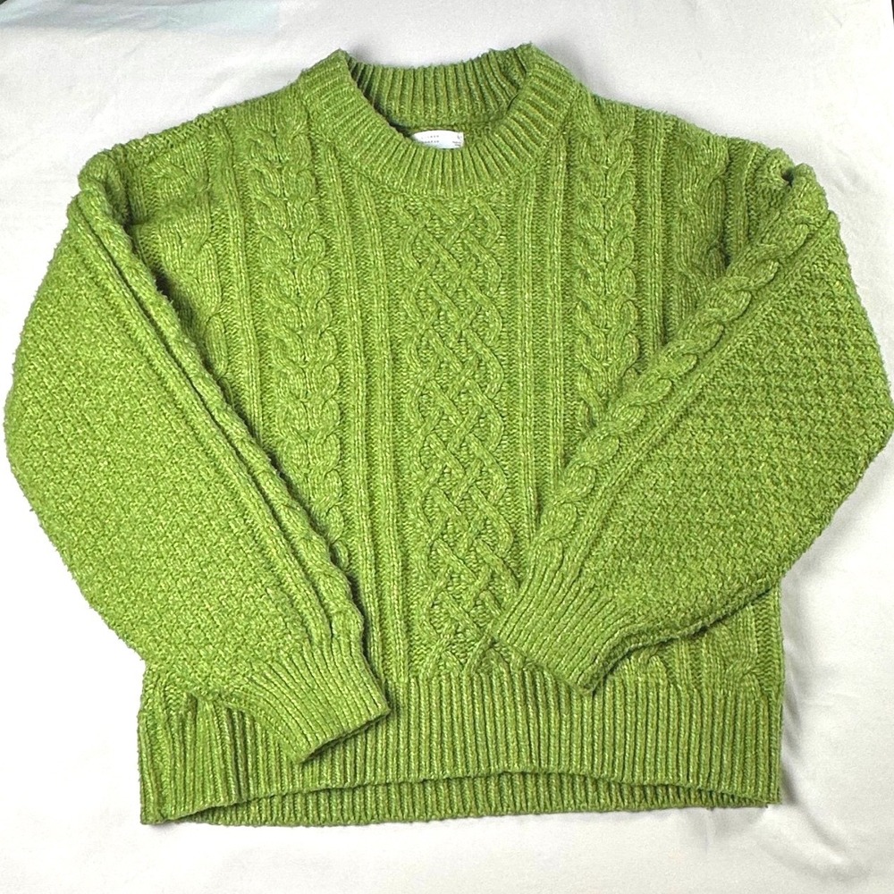Lauren Conrad Cable Knit Crewneck Sweater Womens Large/Cozy/Chunky/Fall/Preppy